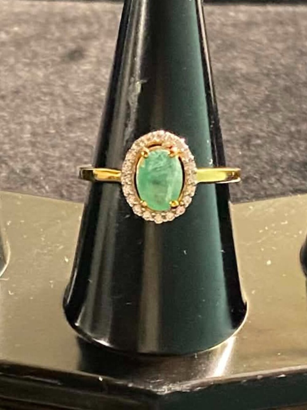 .925 GP Natural Emerald ring